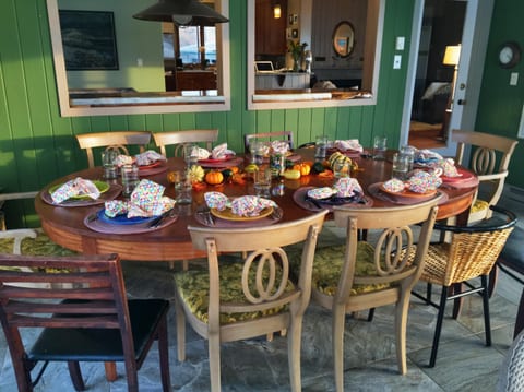 The dining table