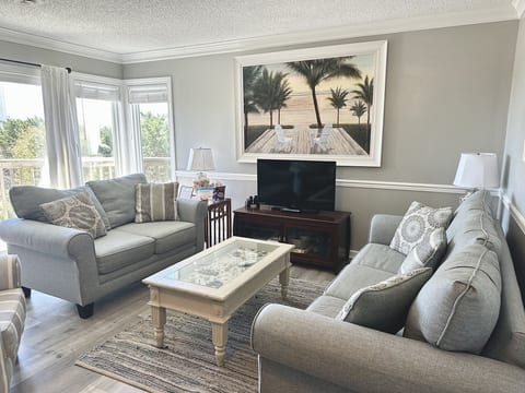 Living room with ocean views