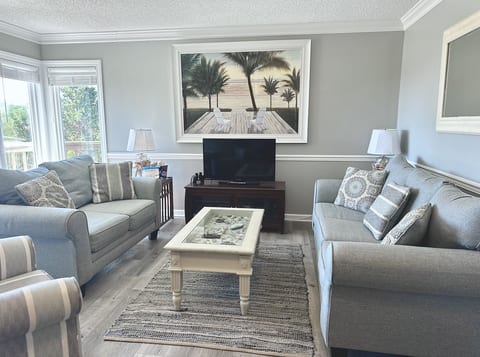 Living room with ocean views