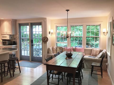 Dining area - 2nd floor- doors to back terrace and keypad lock