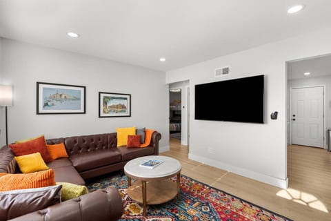 Living Room with Huge Sectional and ROKU TV