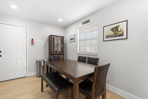 Large kitchen table with storage for small appliances