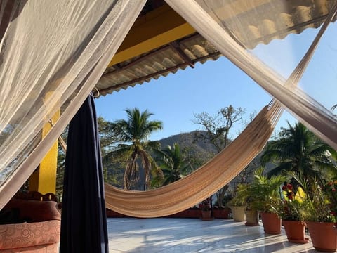 Double hammock - view from the king size bed