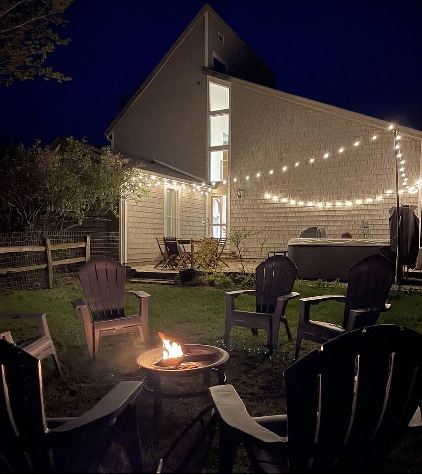 End the night wrapped in soft light and quiet conversation—just the two of you, a crackling fire, and the feeling of finally slowing down together.  