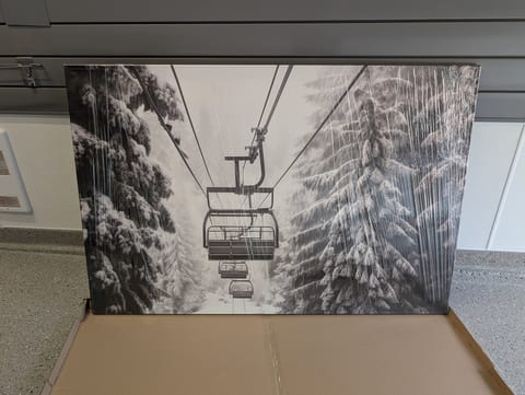 New local photography to be hung in Swift Fox Retreat.