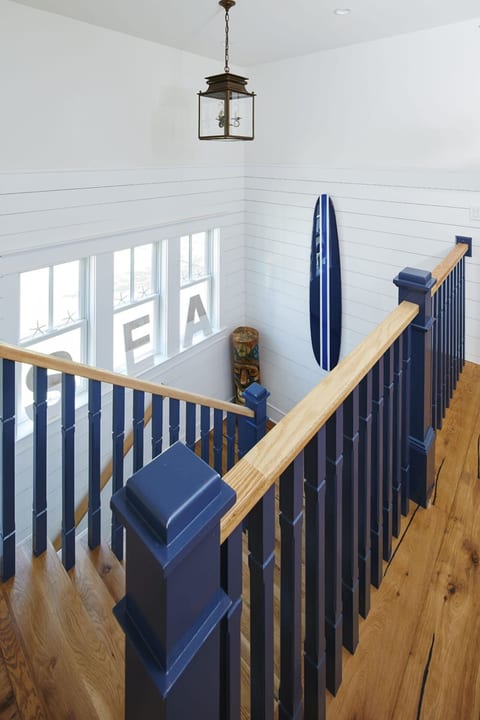 Ground floor stair case to middle level.  But you can always use the elevator!