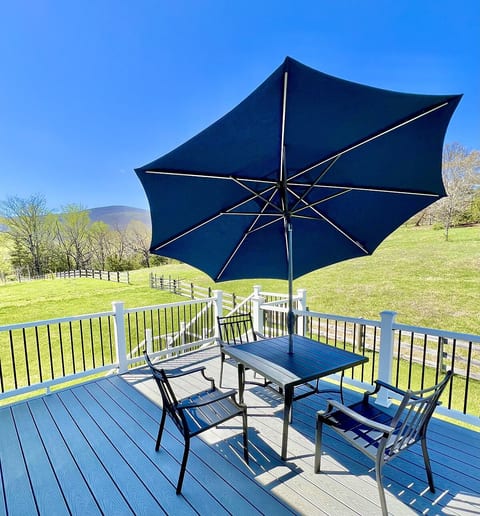 16' by 14' deck entrance with mountain, forest, and field views