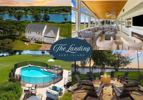 The Landing is a waterfront vacation home with private pool, fire pit, and spacious yard. It is family-friendly with plenty of spaces to gather. Located near Annapolis, Kent Narrows, Easton, St. Michael’s, Naval Academy, and wedding venues.