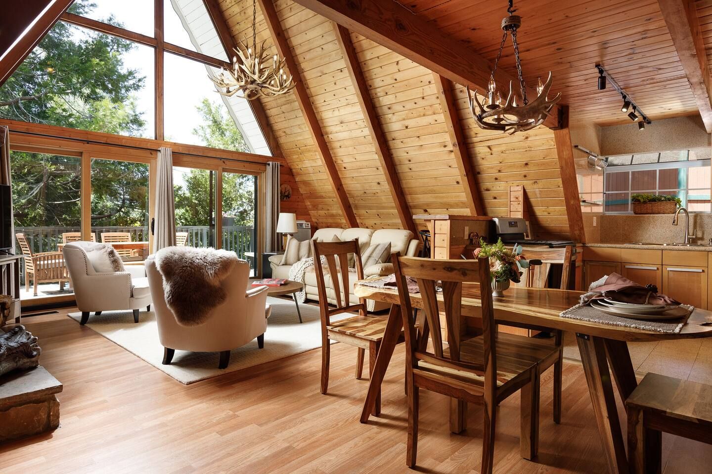 Lake Arrowhead A-Frame | Fireplace & Foosball