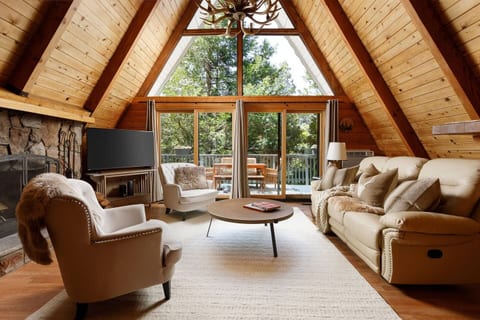 Lake Arrowhead A-Frame | Fireplace & Foosball
