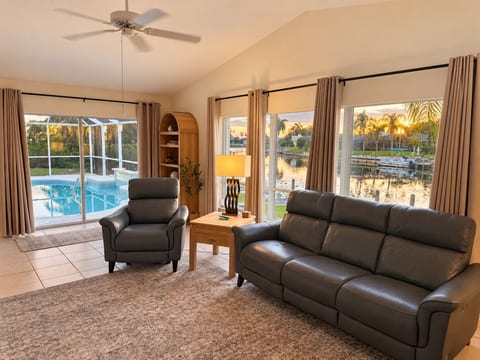 Spacious Waterfront Pool Home | Stunning Sunsets image 4