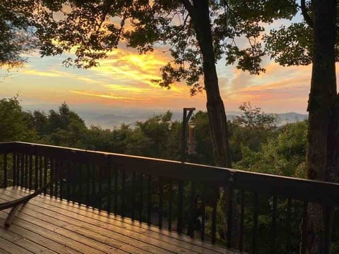 Early morning summer sunrise off of the deck