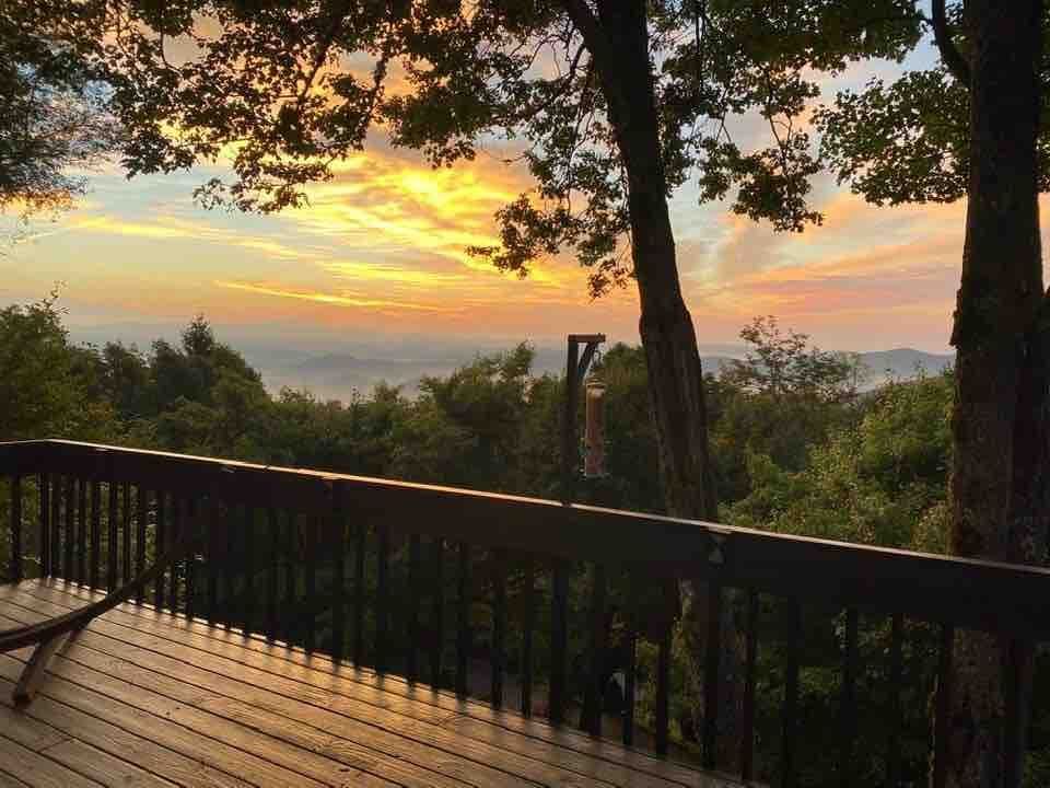 Early morning summer sunrise off of the deck