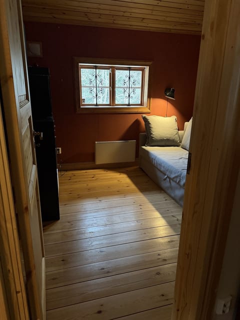 Bedroom with double bed (sofa bed) in the main house.