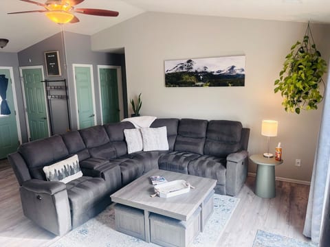 Snuggle in on the new reclining electric couch