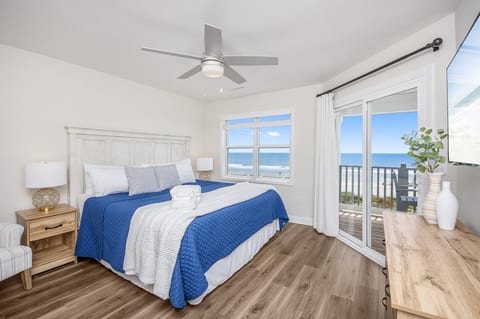 Master bedroom with beach view.