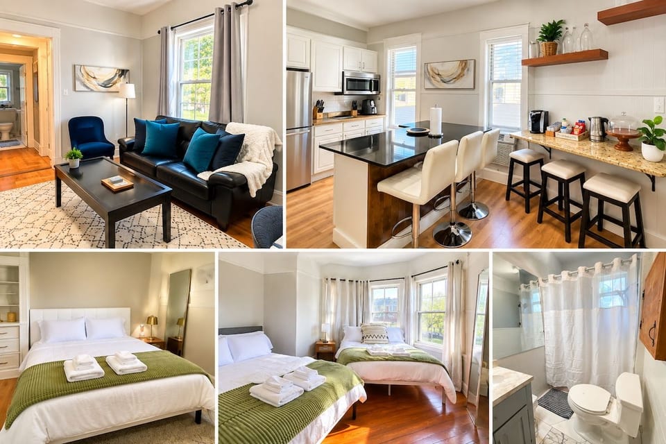 2BR · Sleeps 6 · Near Sullivan Sq T · Boston image 1