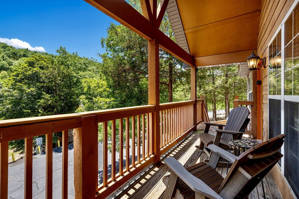 Amazing Front Porch with Rocking Chairs
