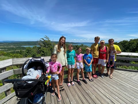 Family picture at Sleeping Bear Dunes National Park