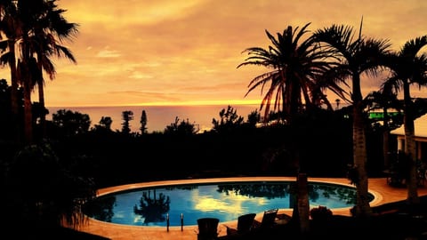 Pool at sunset
