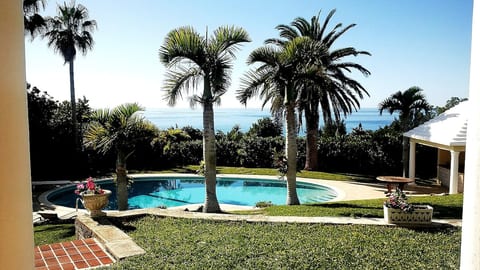 View of pool and ocean