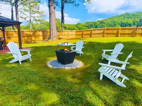 Fire Pit Lounging Area Backyard