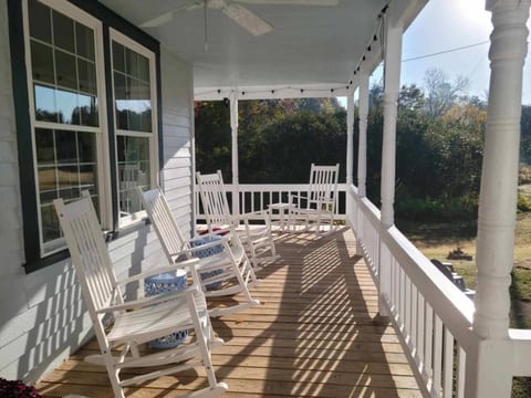 Nice wide porches for enjoying the outdoors, rocking, and socializing