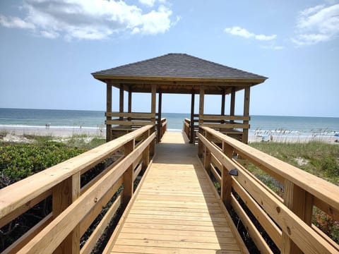 Easy beach access via two complex walkways and gazebos.