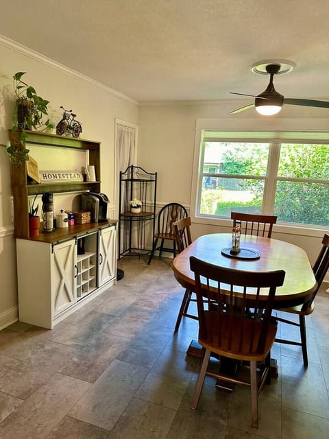 Dining room and coffee bar.
