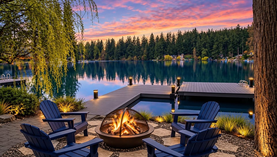 Lakefront Retreat | Dock, Hot Tub, Fire Pit & Gym - Maple Valley