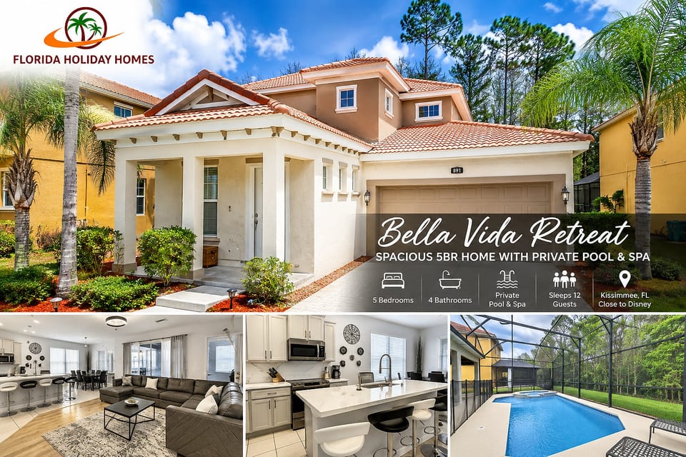 BELLA VIDA (891MB) - Spacious 5BR 4BA HOME*POOL/SPA - Kissimmee