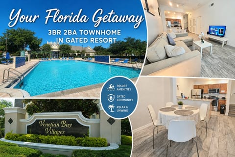 VENETIAN BAY - Modern 3BR 2BA Condo, gated Resort