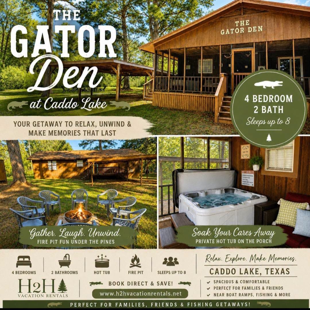 The Gator Den at Caddo Lake / Big Lake