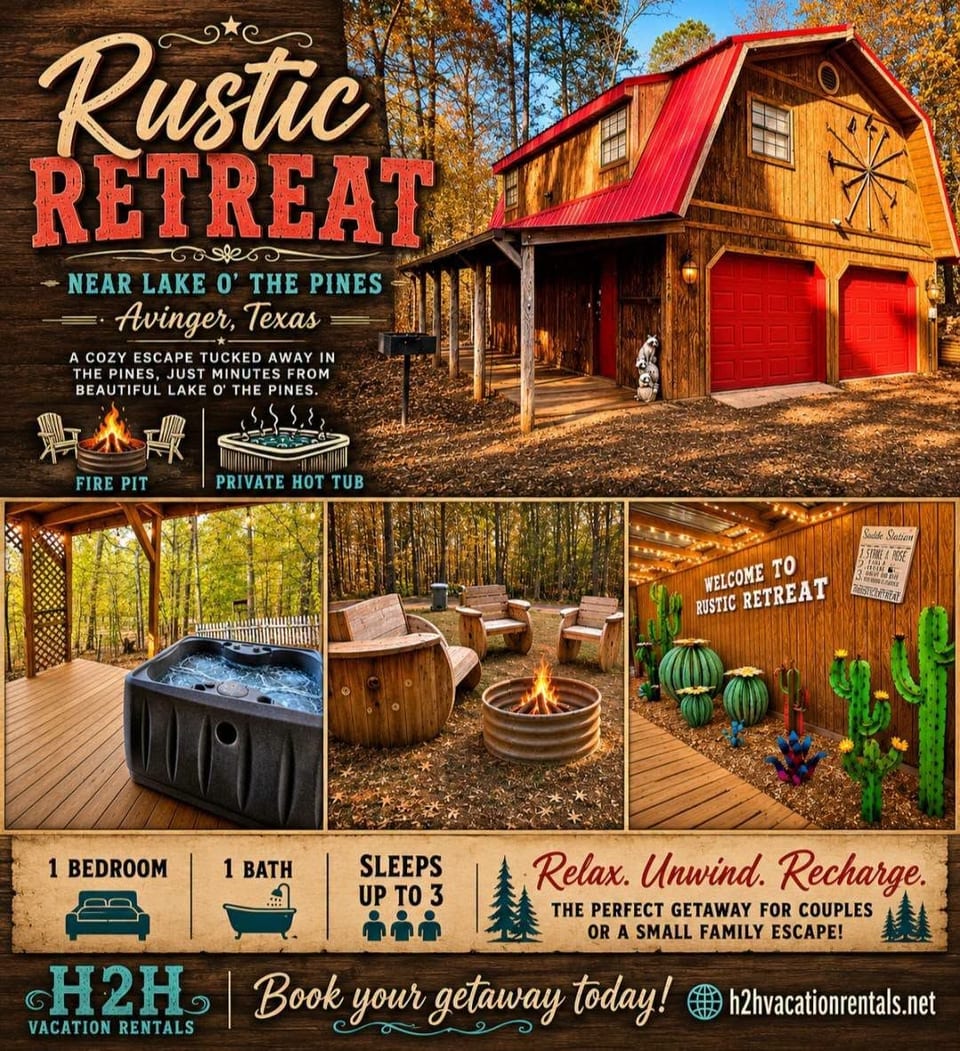 Rustic Retreat near
Lake O the Pines - Avinger