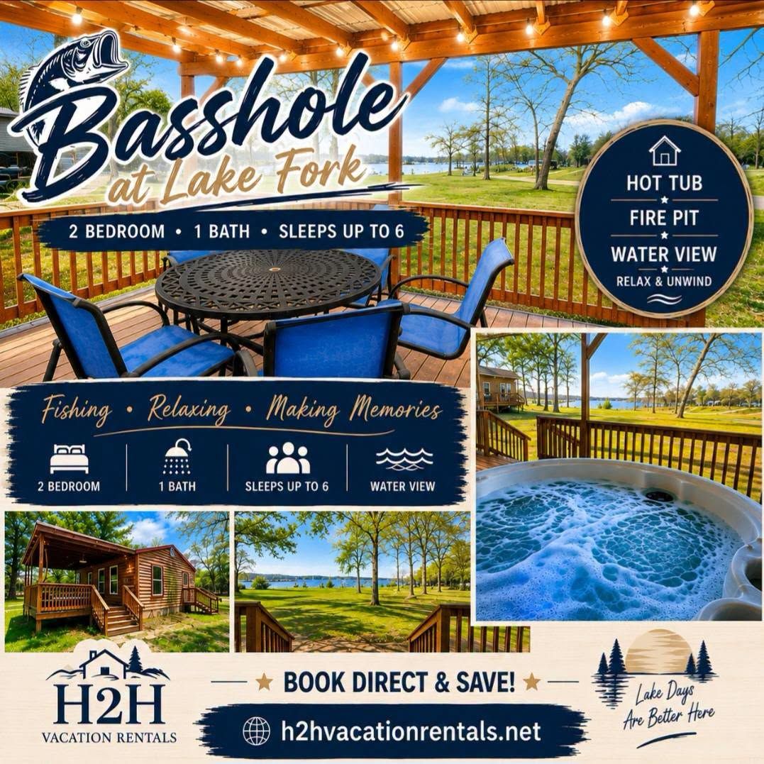 BASShole on Lake Fork * HOT TUB