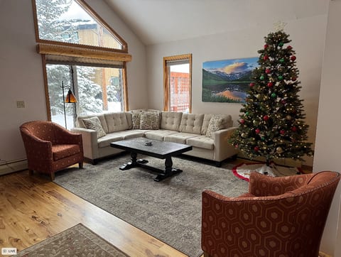 We provide a Christmas tree for the holidays come spend it with us!