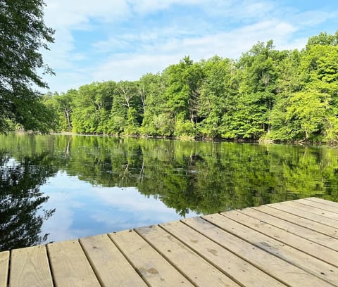 A view of the Esopus Creek on a clear day. This spot is quiet and private.