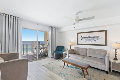 Living room with beach view
