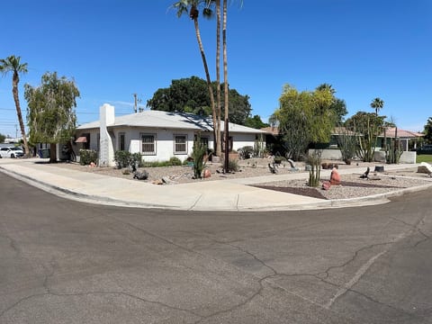 Corner lot home so you’ll have plenty of parking street side on the front and side of the home. There is also a 1 car covered parking AND a gate 25’ RV shade cover to put your boat/ UTV toys if needed