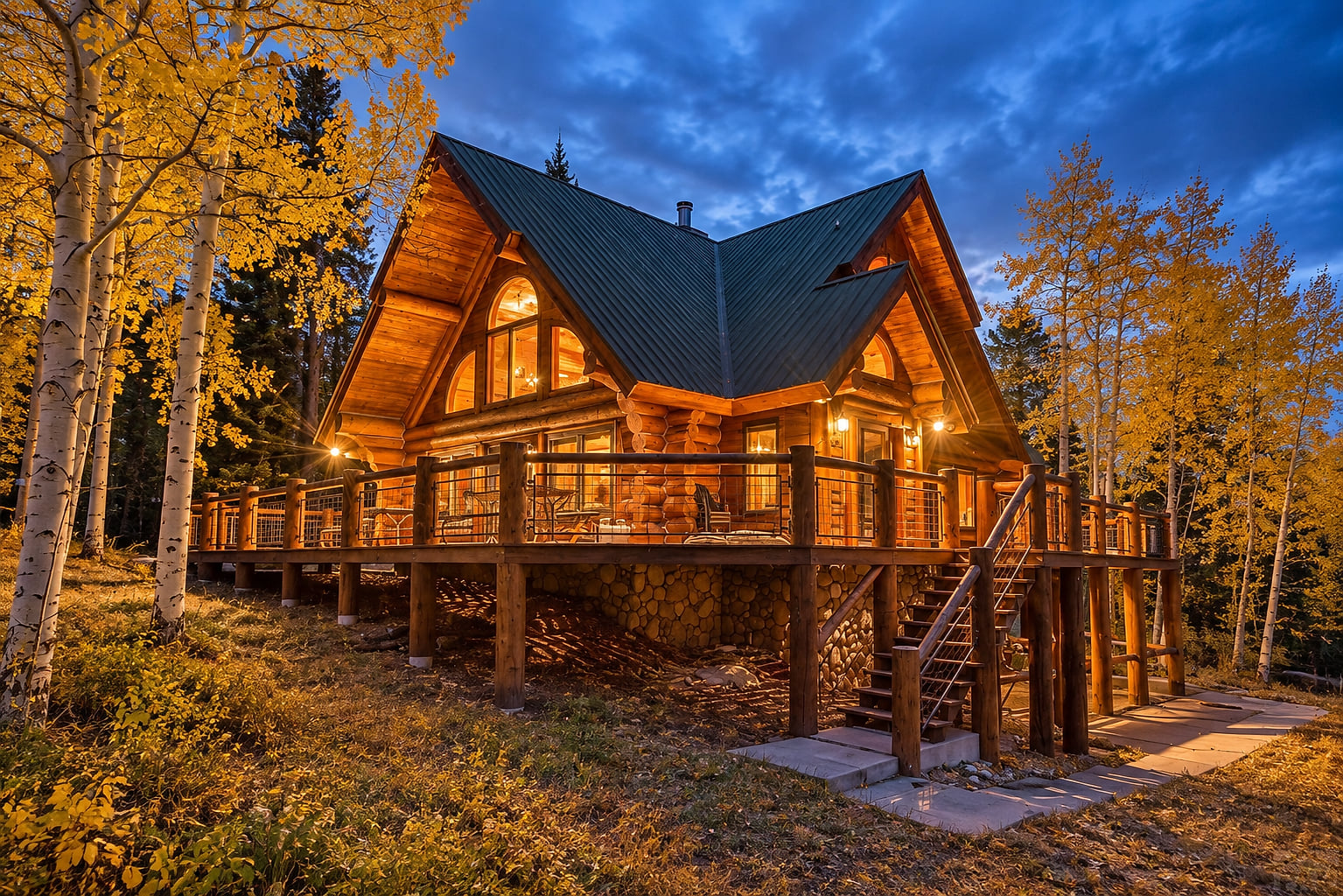 A Creek Runs Through It Luxury Log Home
