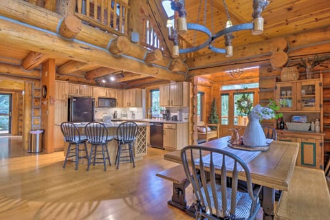 Open concept kitchen and dining room