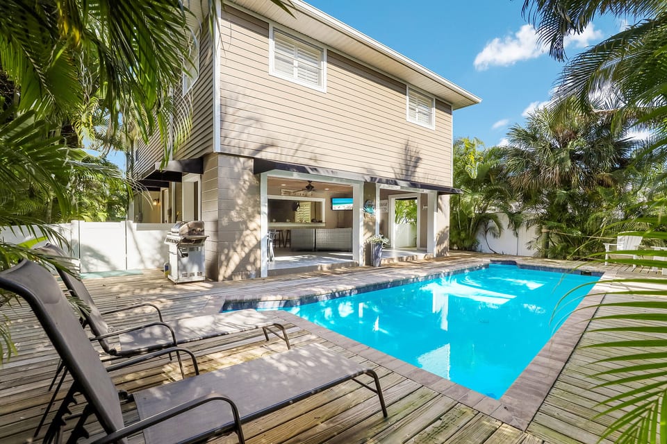 Poolside backyard retreat