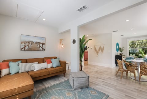 Comfortable sectional in the living room
