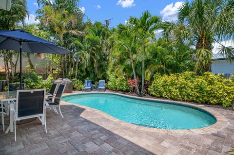 Dine outside by the pool