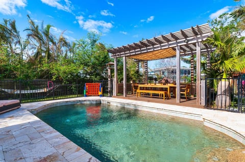 Resort-style saltwater pool perfect for cooling off