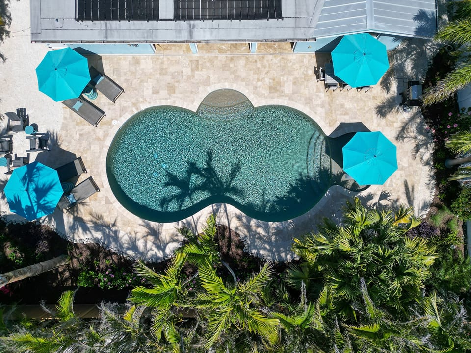 Pool area designed for relaxing and entertaining