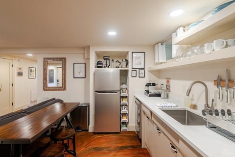 Counter height table seats two at a time