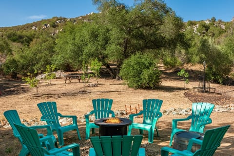 Fire-pit by our seasonal stream