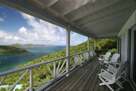 Enjoy gorgeous sunrises and evenings on the deck overlooking the Caribbean