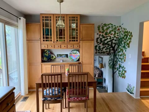 Dining area, stairs to lower family room.